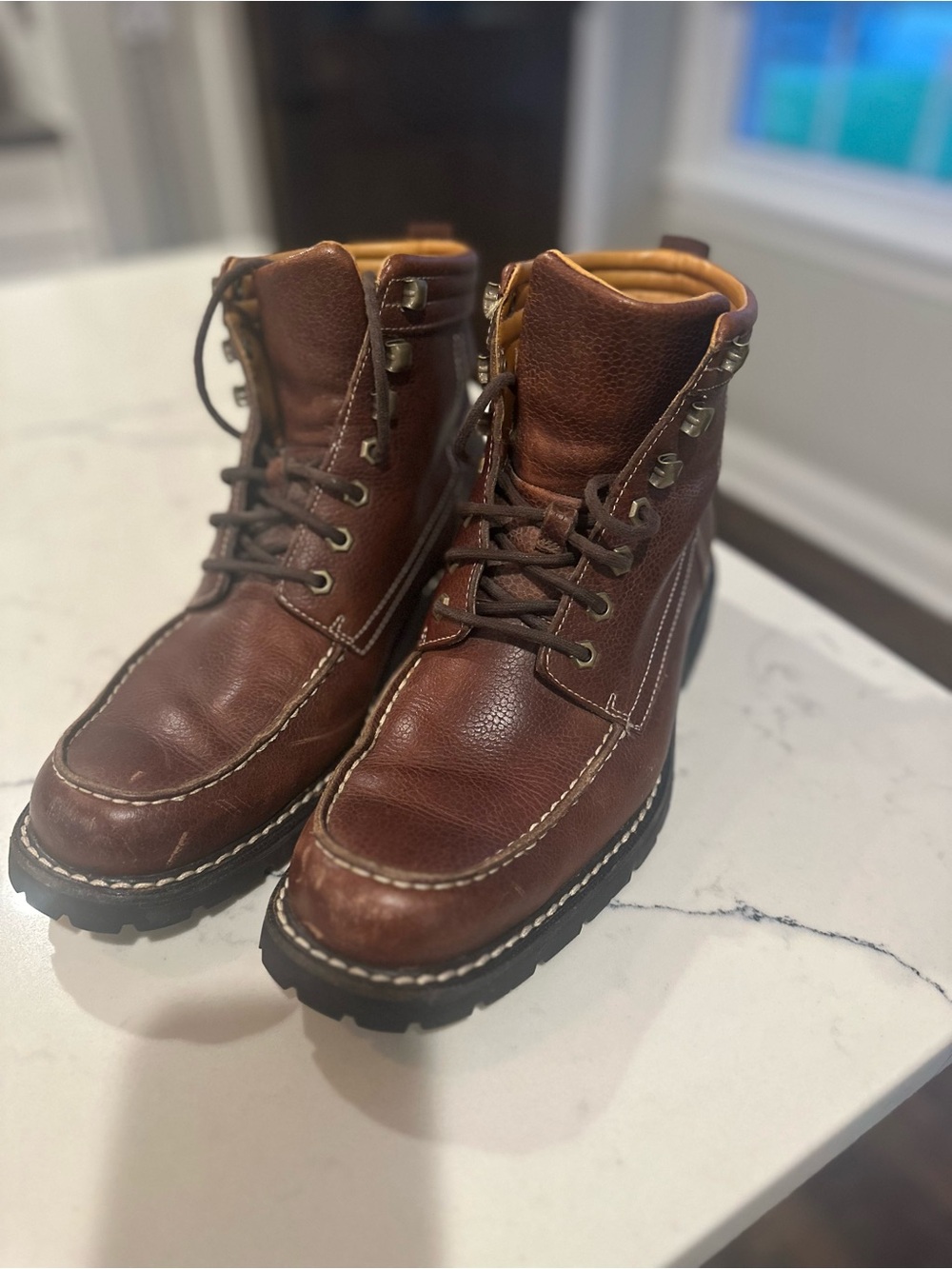 Cole Haan Brown Leather waterproof Nike air size 9 boots